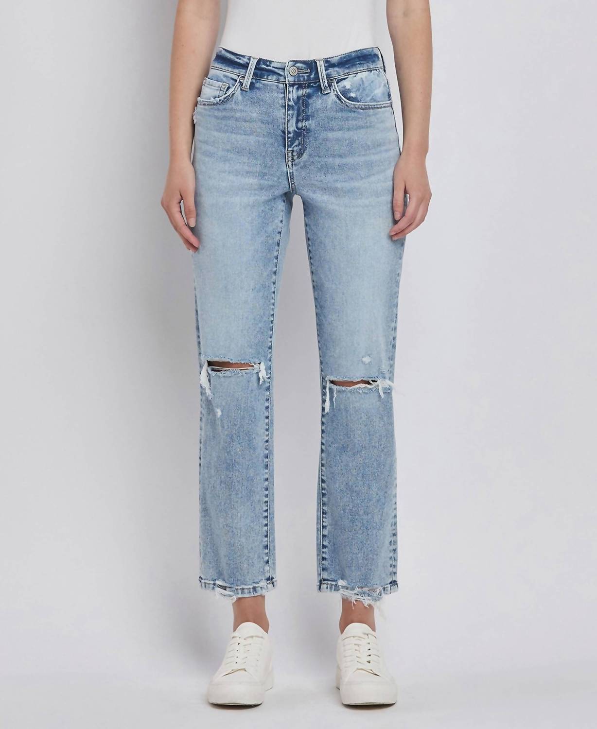 FLYING MONKEY Astrid Jeans in medium light wash - women's jeans - detail view