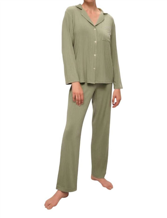 Eberjey - Ribbed Soft Long Pajama Set