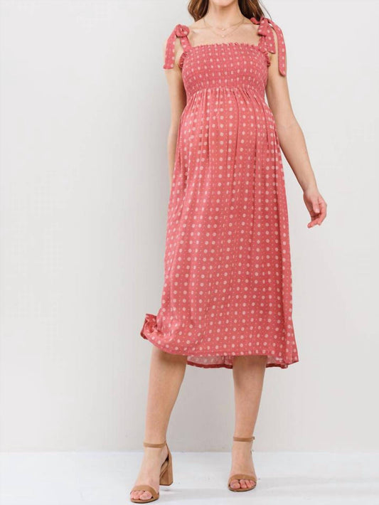 Hello Miz - Daisy Print Smocking Maternity Dress