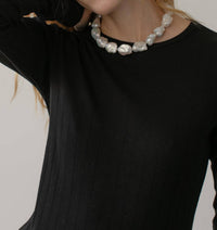 Donni. - Pointelle Long Sleeve Top