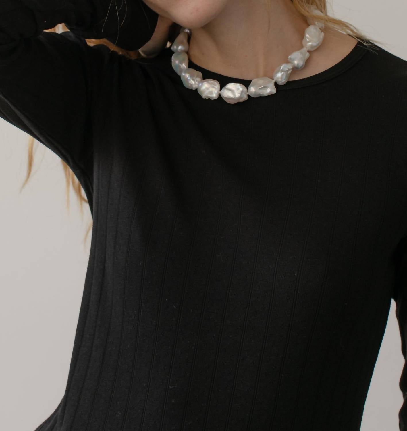 Donni. - Pointelle Long Sleeve Top