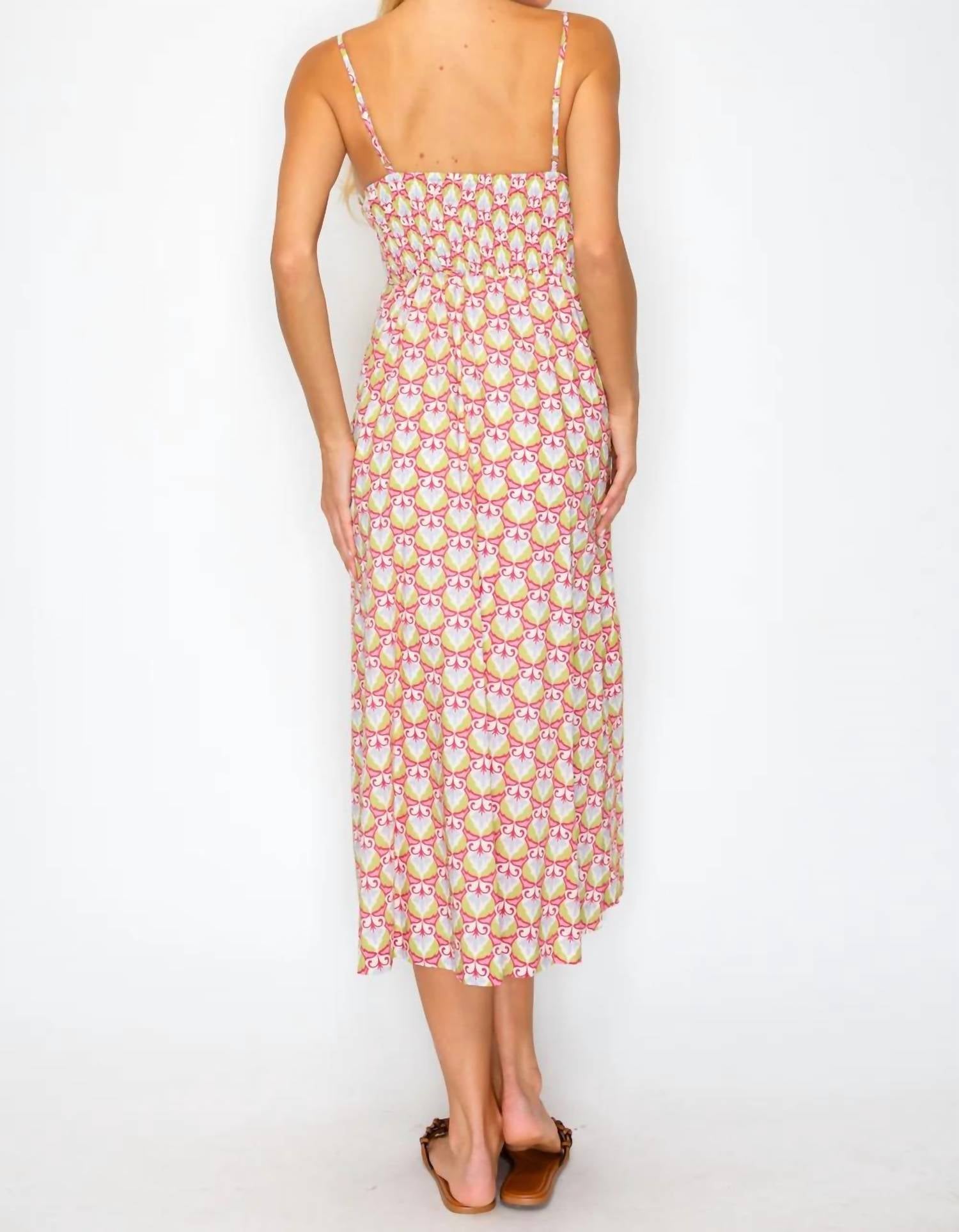 Meet Me In Santorini - Bow Tie Midi Dress