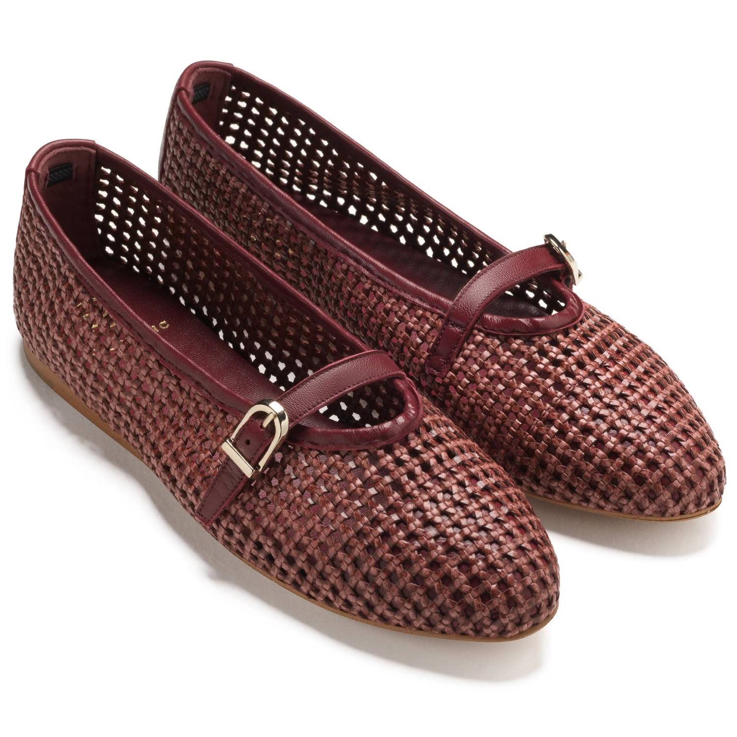 Blublonc - Women's Natalie Mary Jane Strap Detail Flats
