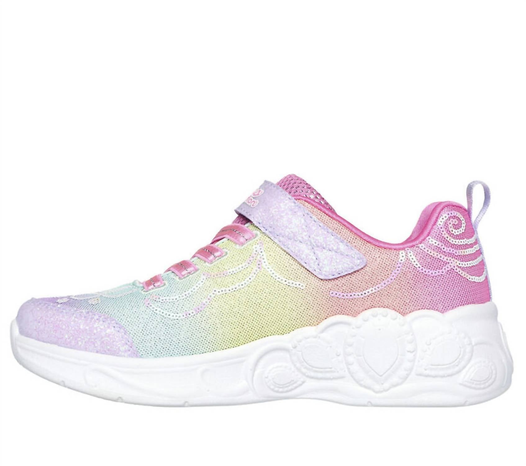 Skechers Girls Princess Wishes Shoes in multi - kids' sneaker - detail view