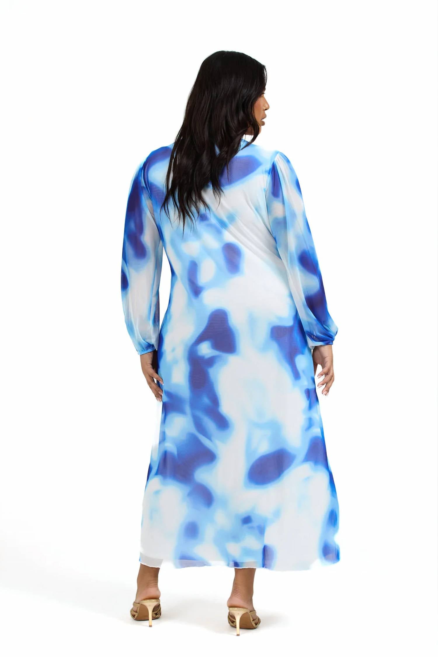Fashion Szn Curve - Tie Dye Midi Dress - Plus