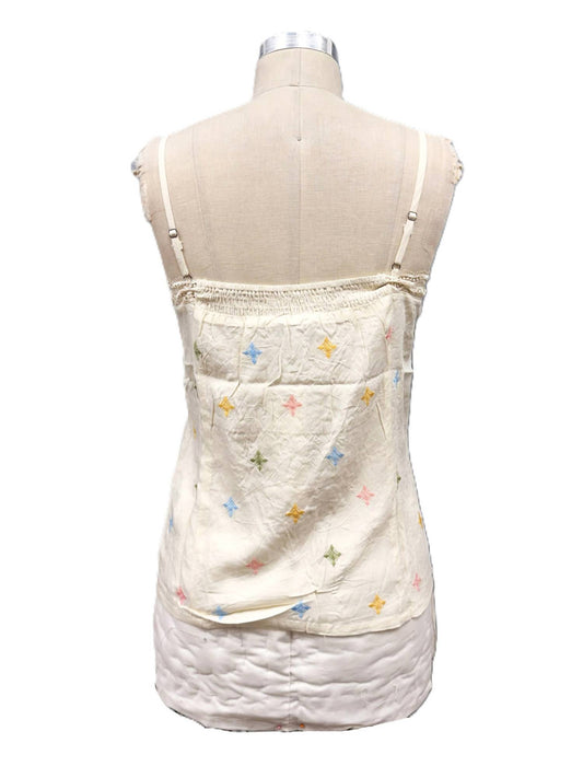 Paparazzi - Embroidered Viscose Woven Tank Top