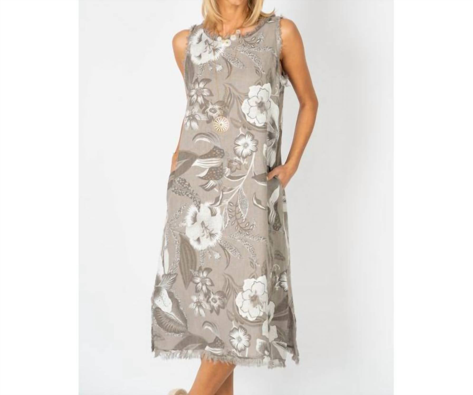 Look Mode Usa - Raw Edge Linen Dress