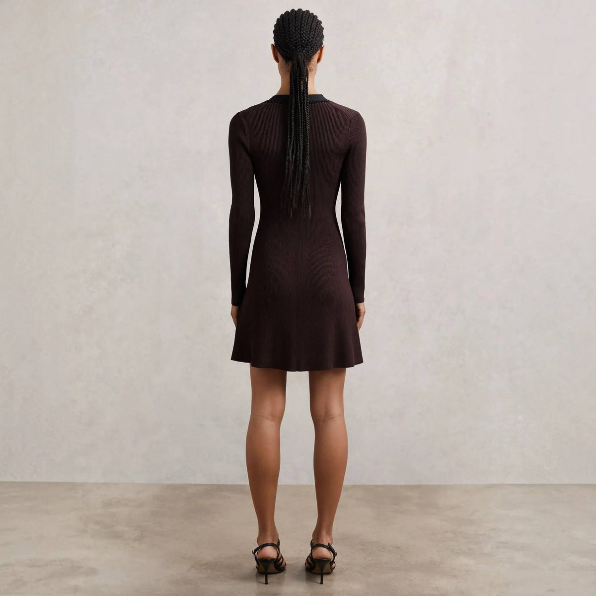 Reiss - Alma Craft-stitch Rib-knit Mini Dress