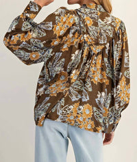 Ee:Some - Hollis Floral Printed Button Down Top