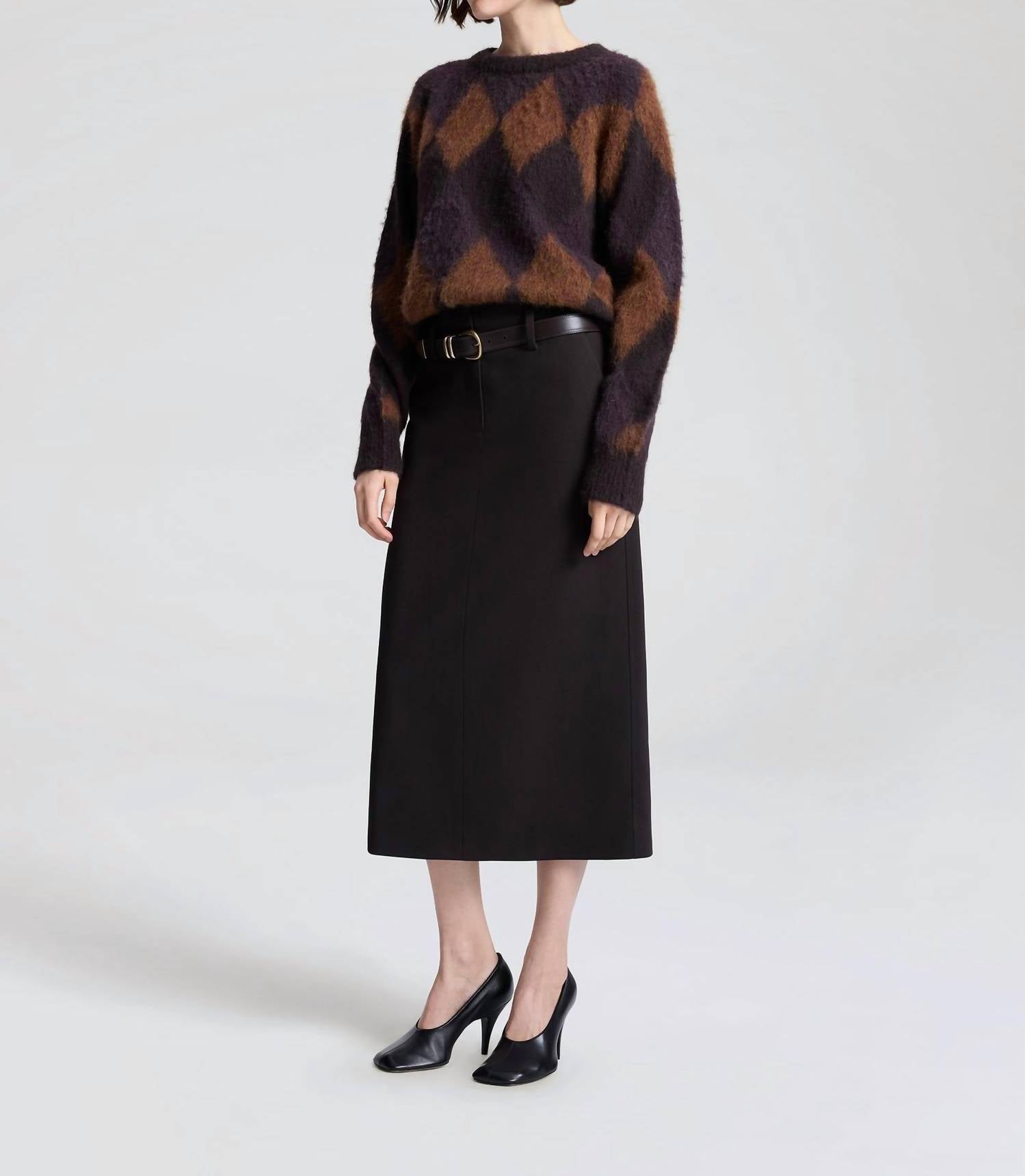 A.L.C. - Ezra Brushed Alpaca Argyle Sweater