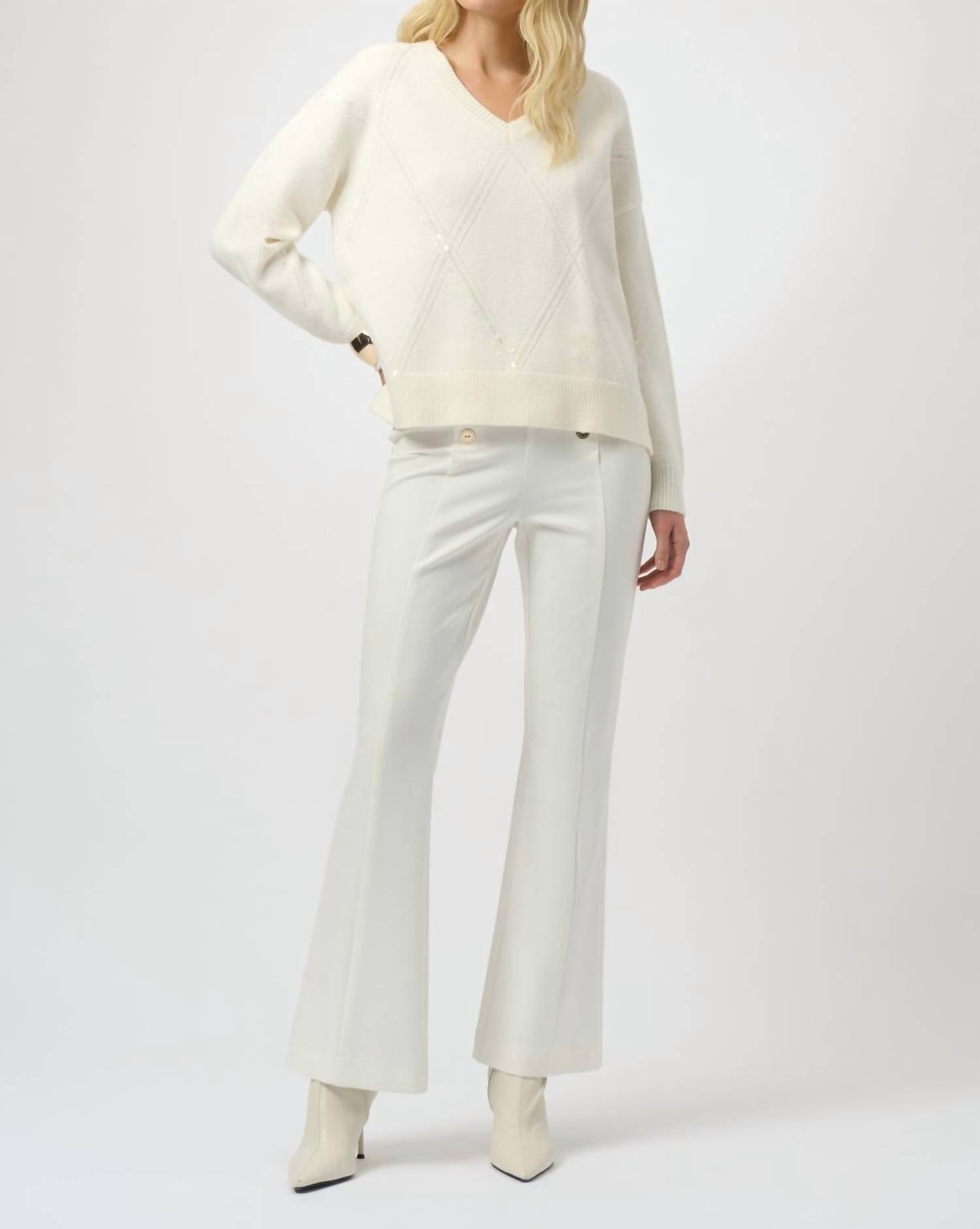 Joseph Ribkoff - Sweater Knit Pullover With Sequins