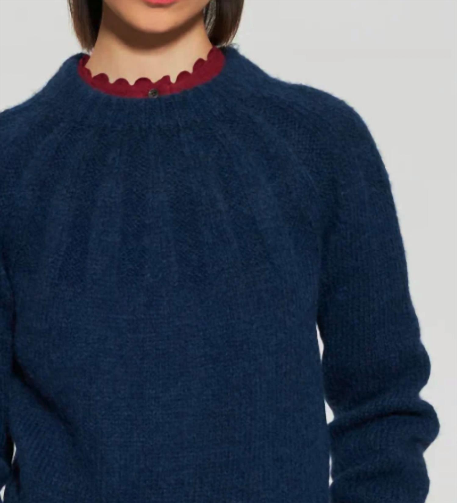 Antik Batik Lulu Alpaca Wool Sweater in dark blue - women's sweater - alternate view