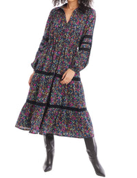 ALLISON NEW YORK LULU MIDI DRESS in ditsy floral - women's dress