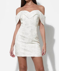 Adelyn Rae - Alice Off Shoulder Jacquard Mini Dress