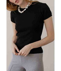 Donni. - Pointelle Baby Tee