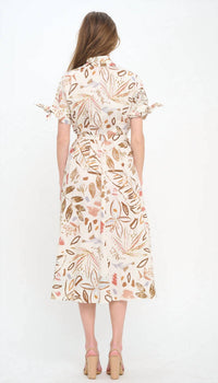 Meet Me In Santorini - Olive Grove Shirt Midi Dress