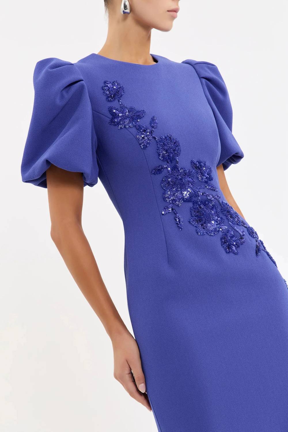 Rebecca Vallance - Evolet Puff Sleeve Midi Dress