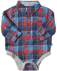 Me & Henry - Boy's Jasper Woven Onesie