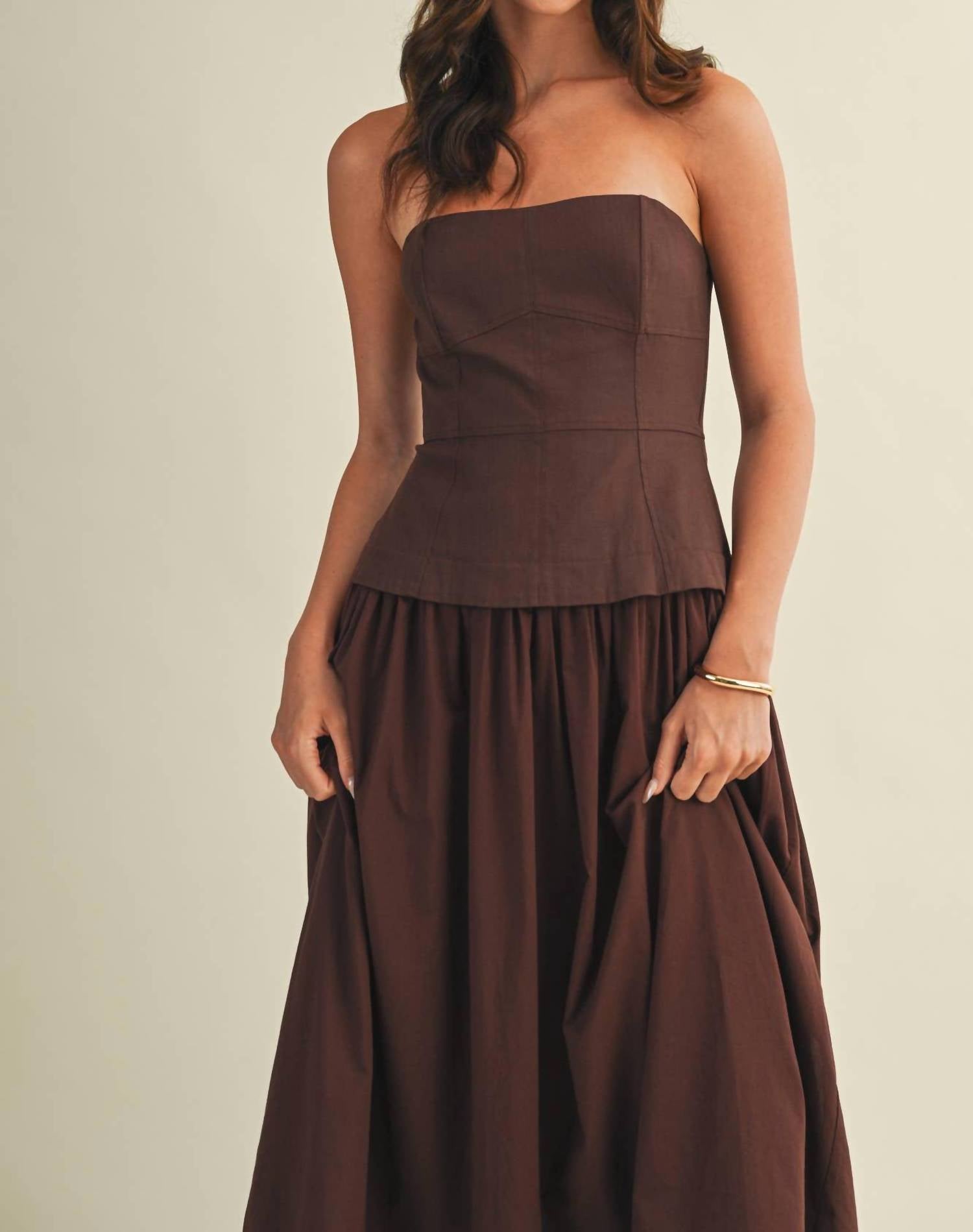 Mustard Seed - Alice Strapless Midi Dress