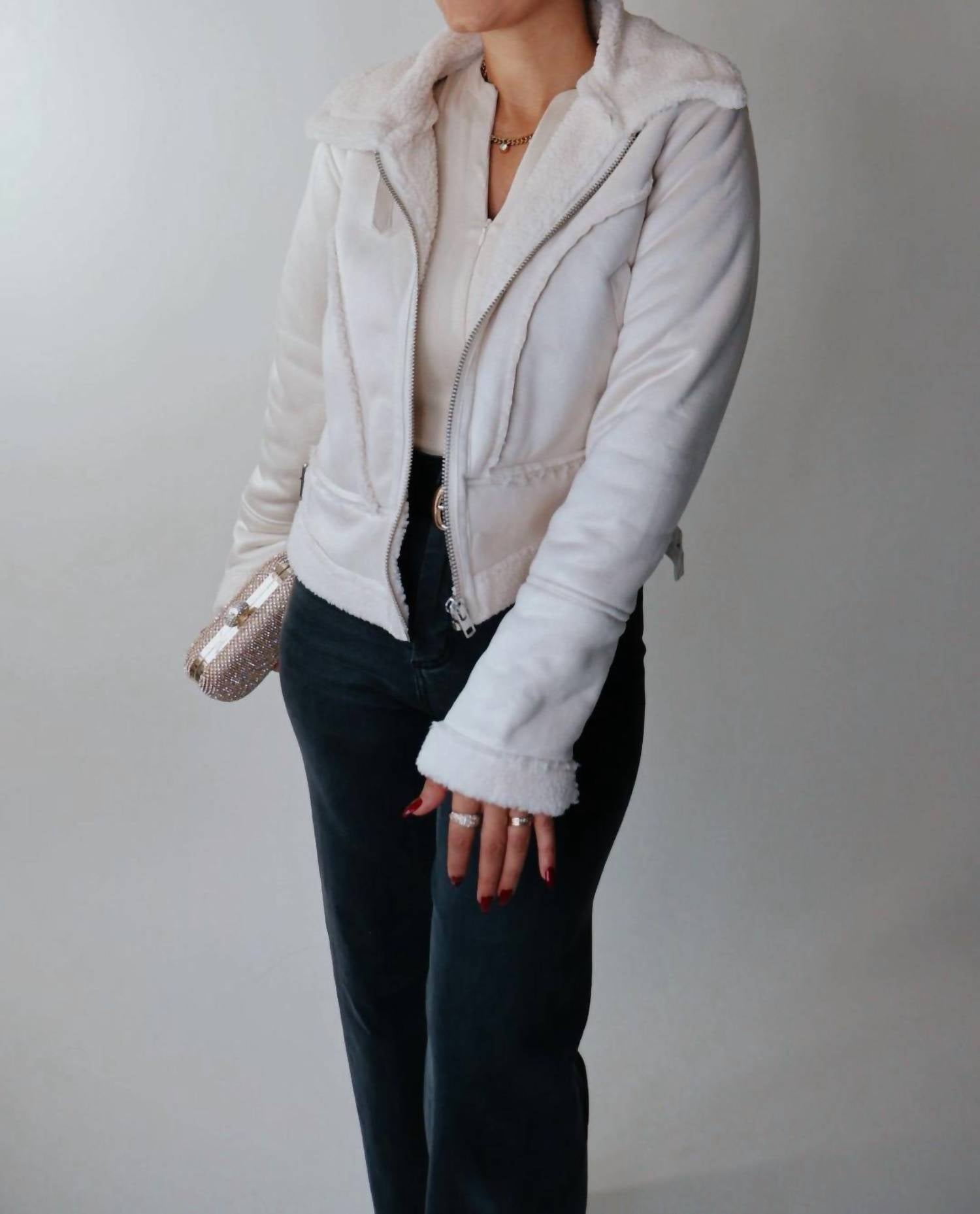Hyfve - Xenna Suede & Sherpa Jacket