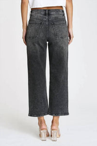 Eunina - High Rise Wide Leg Crop Jean