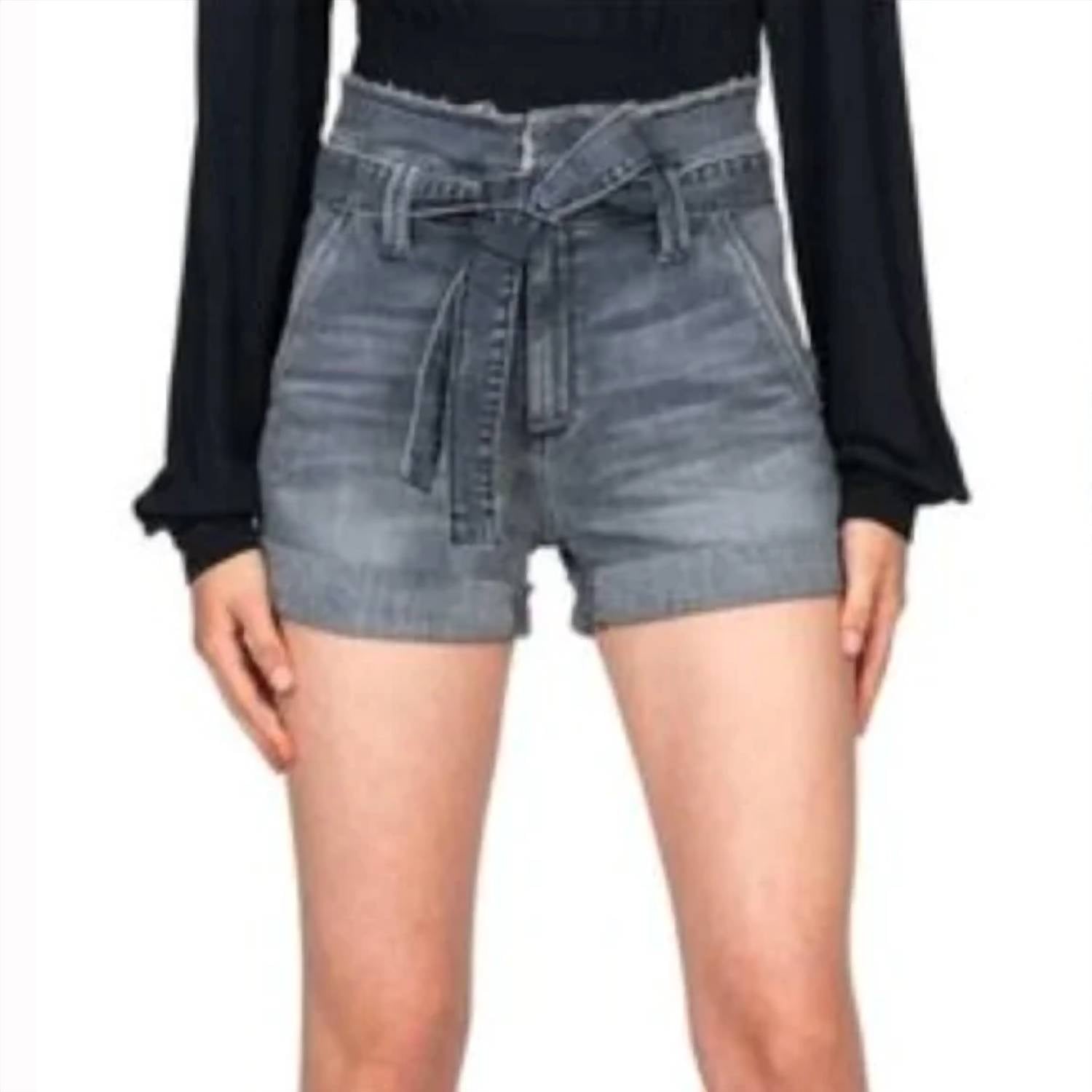 Black Orchid - Barbara Belted Paper Bag Shorts