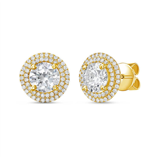 Diana M Jewels - Women's Round Lab-Grown Diamond Stud Earrings (12.00 Ct) - Luxe