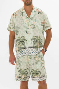 Camilla - Relaxed Fit Camp-collar Short Sleeve Shirt
