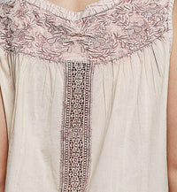 Pol - Sleeveless Crochet Woven Blouse Top