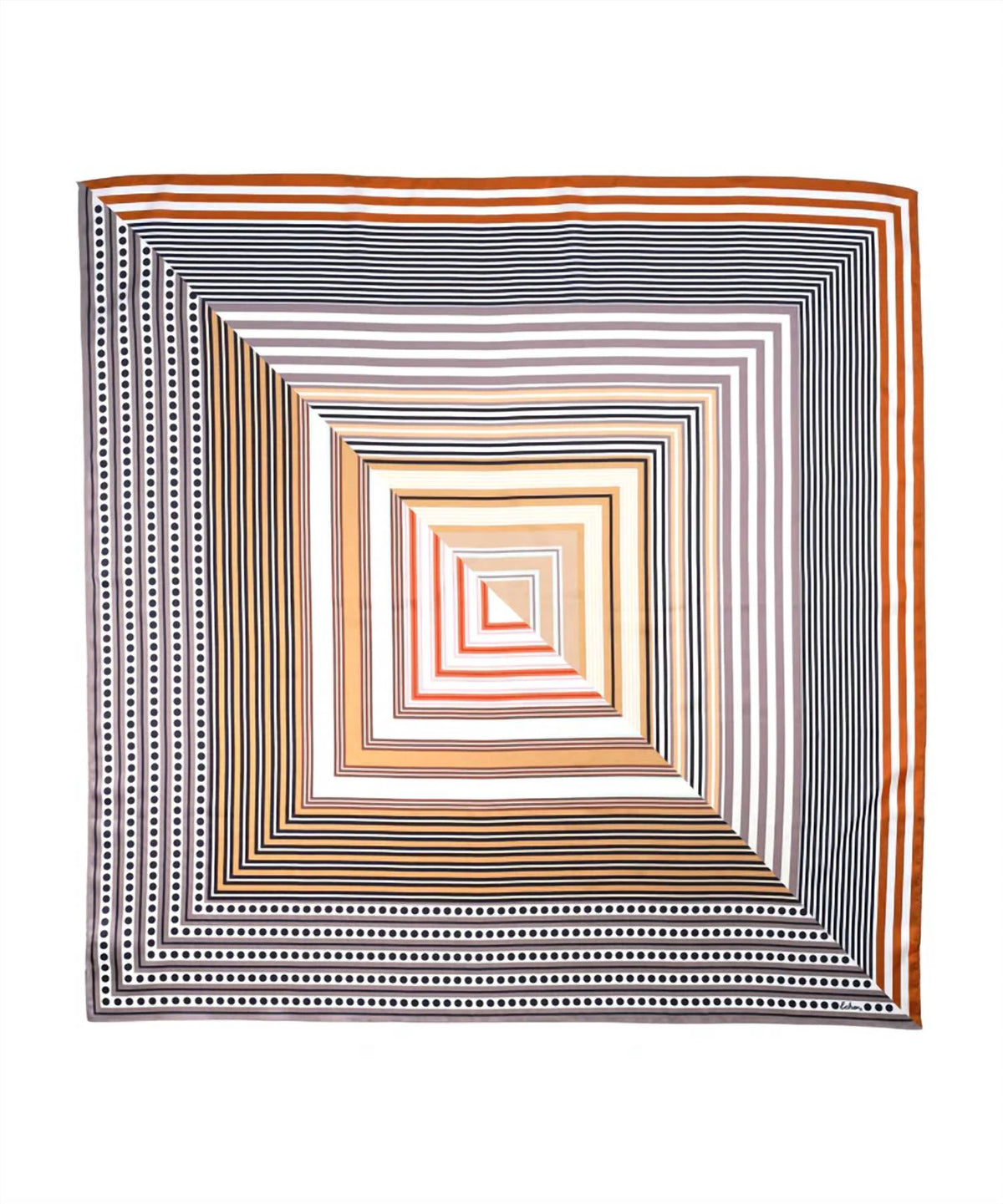 Echo - Stripe Vortex 35" Silk Square Scarf