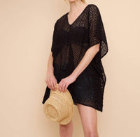 Echo - Women's Eyelet Butterfly Caftan Dress