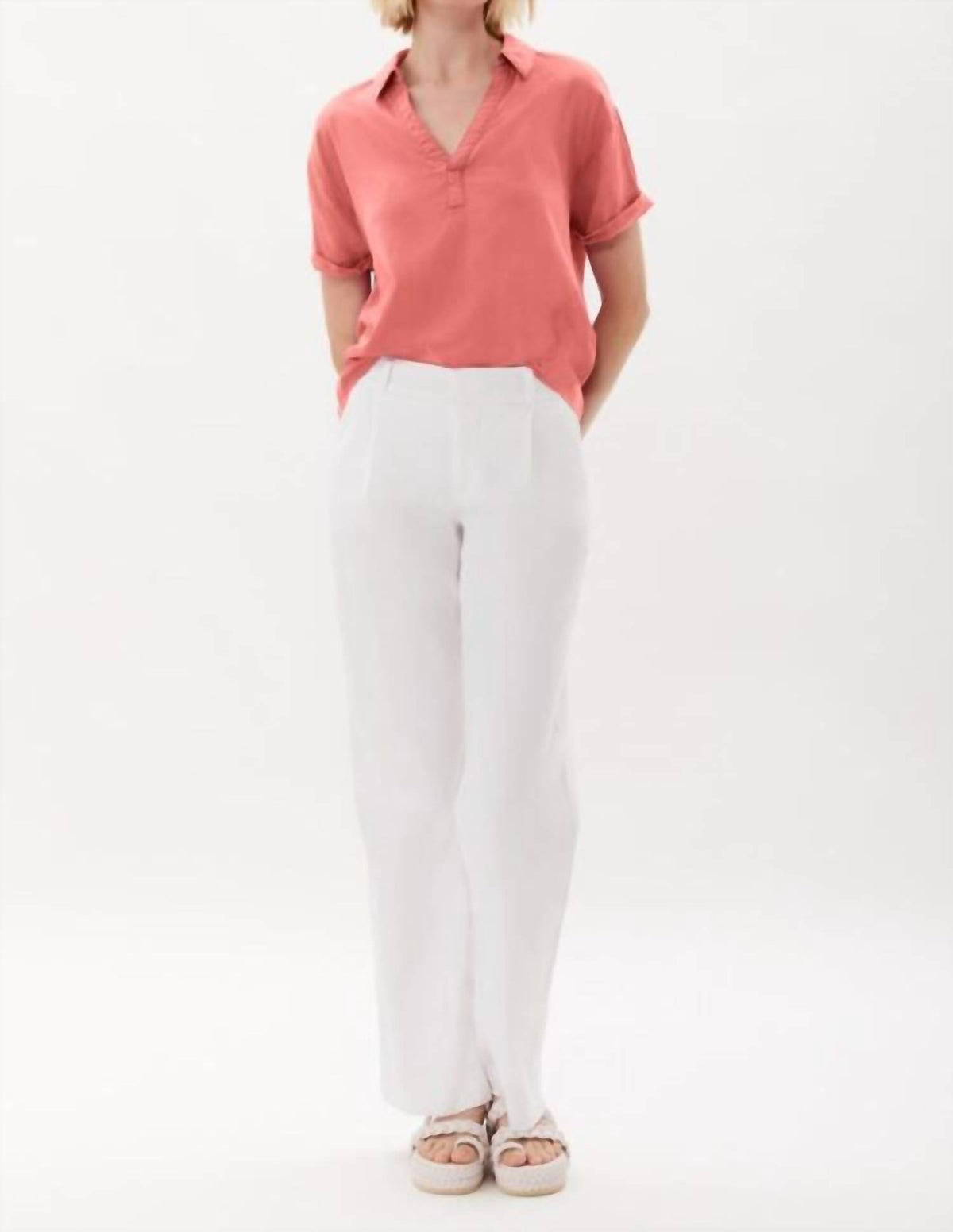 Ecru - New Hutton Garmet Dyed Pullover Top