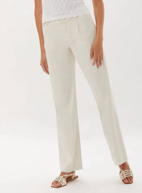Ecru - Parsons Belted Wide Leg Pant