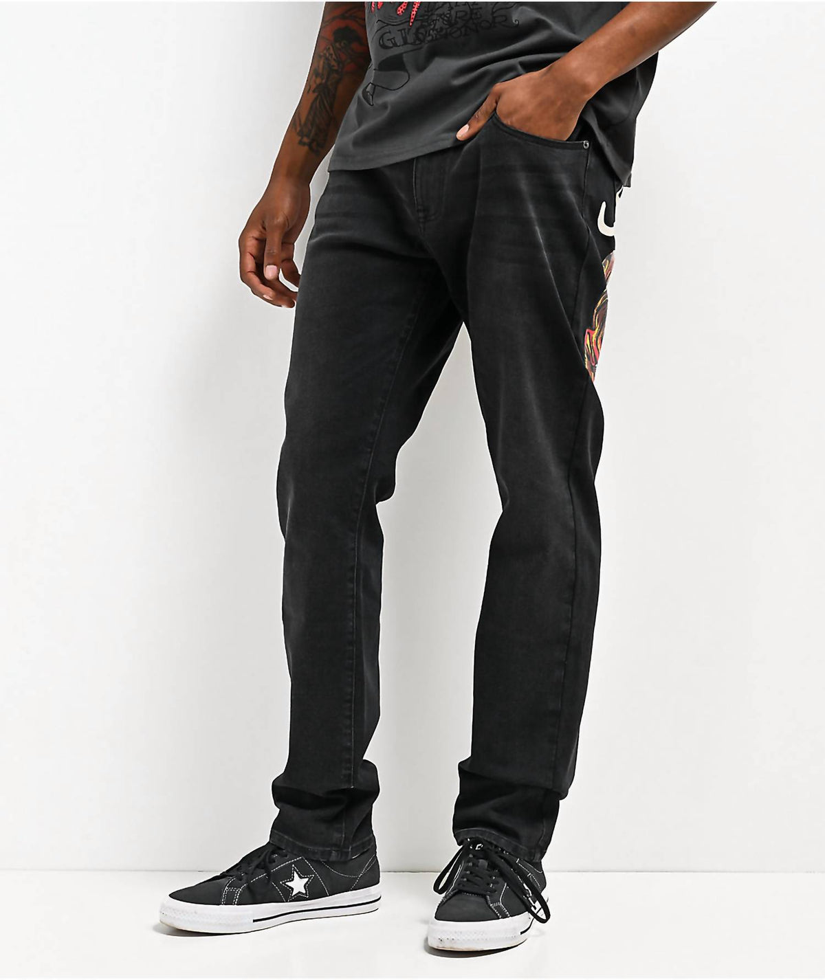 Ed Hardy - Men's Crawling Tiger Slim Taper Jean