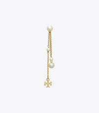 Tory Burch - Kira Logo & Imitation Pearl Earrings