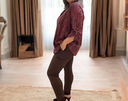 Made In Italy - Solid Color Italian Skinny Magic Pants