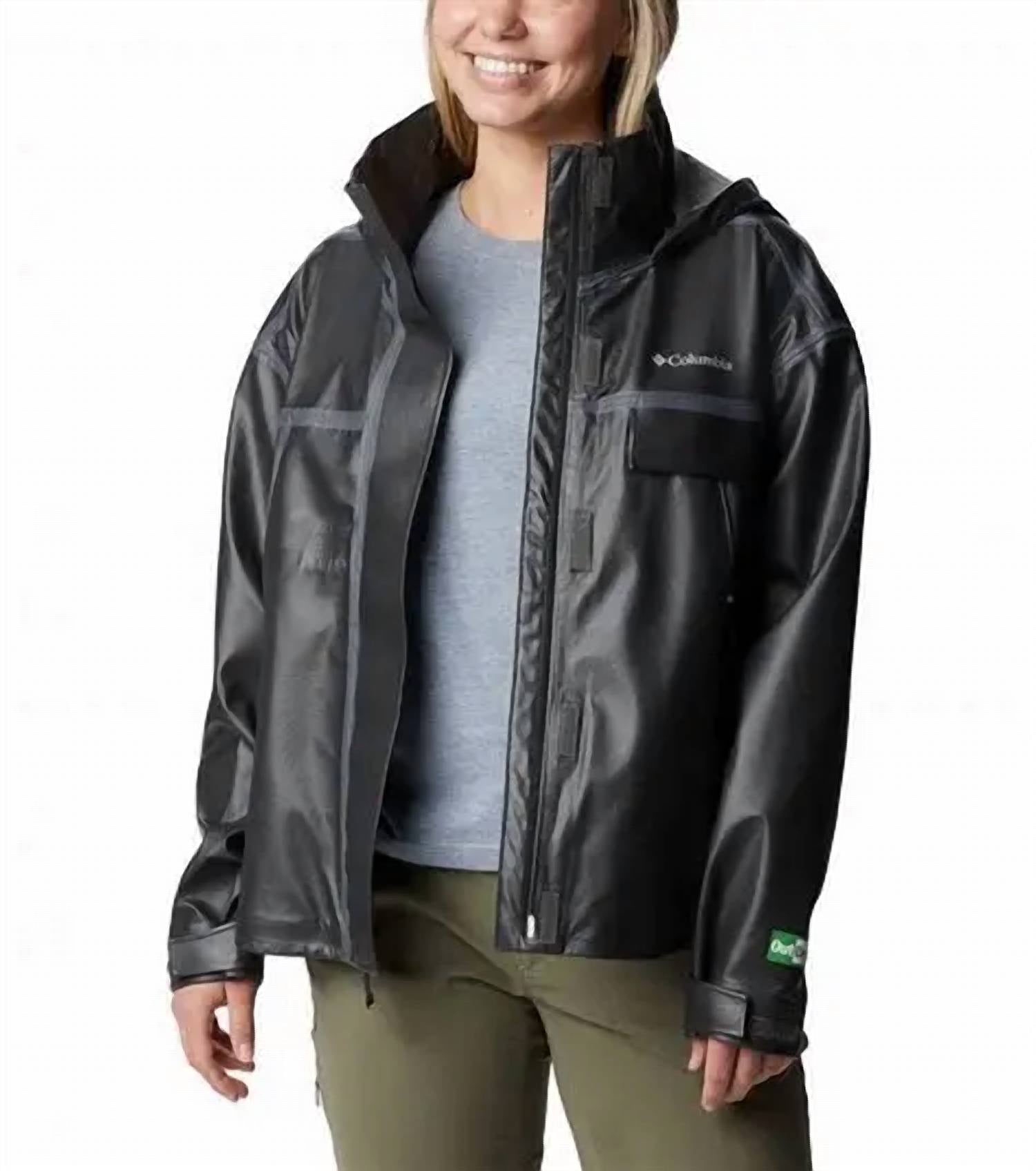 Columbia coral ridge ODX Jacket in black - women's jacket - detail view