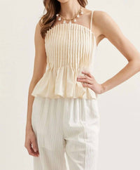 Entro - Dani Pleated Sleeveless Top