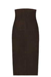 SRG Kim Suede Dress in chocolate - women's dress - view 4