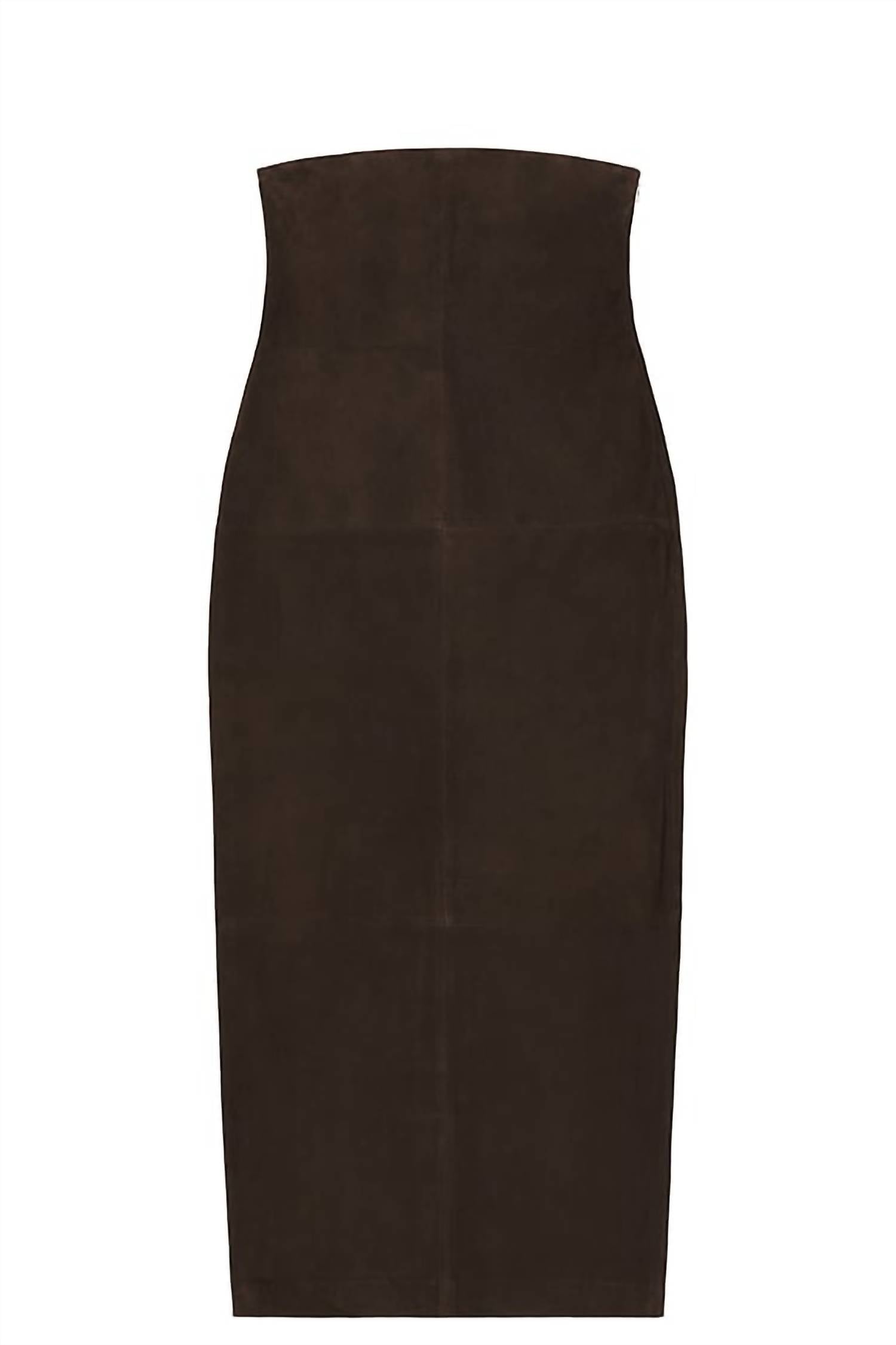 SRG Kim Suede Dress in chocolate - women's dress - view 4