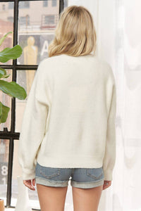 Madelyn - Knit Pullover Sequin Bow Sweater