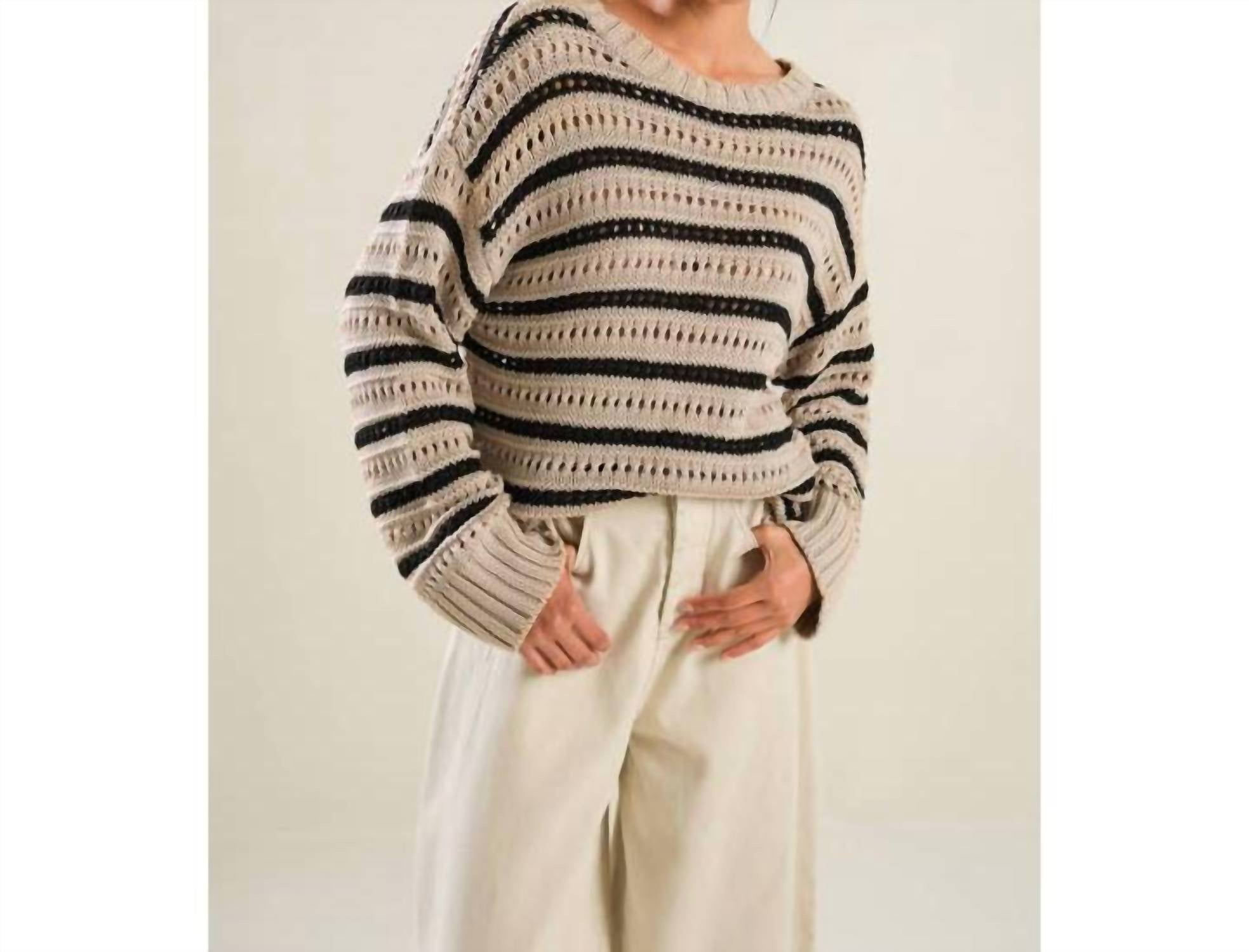 Flying Tomato - Sweater Knit Top