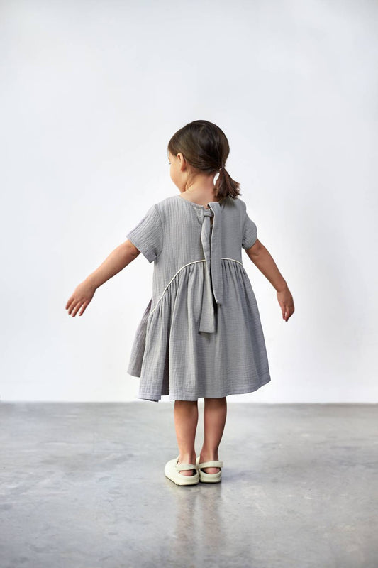 Omamimini - Girls' Hi-Low Drop Waist Dress