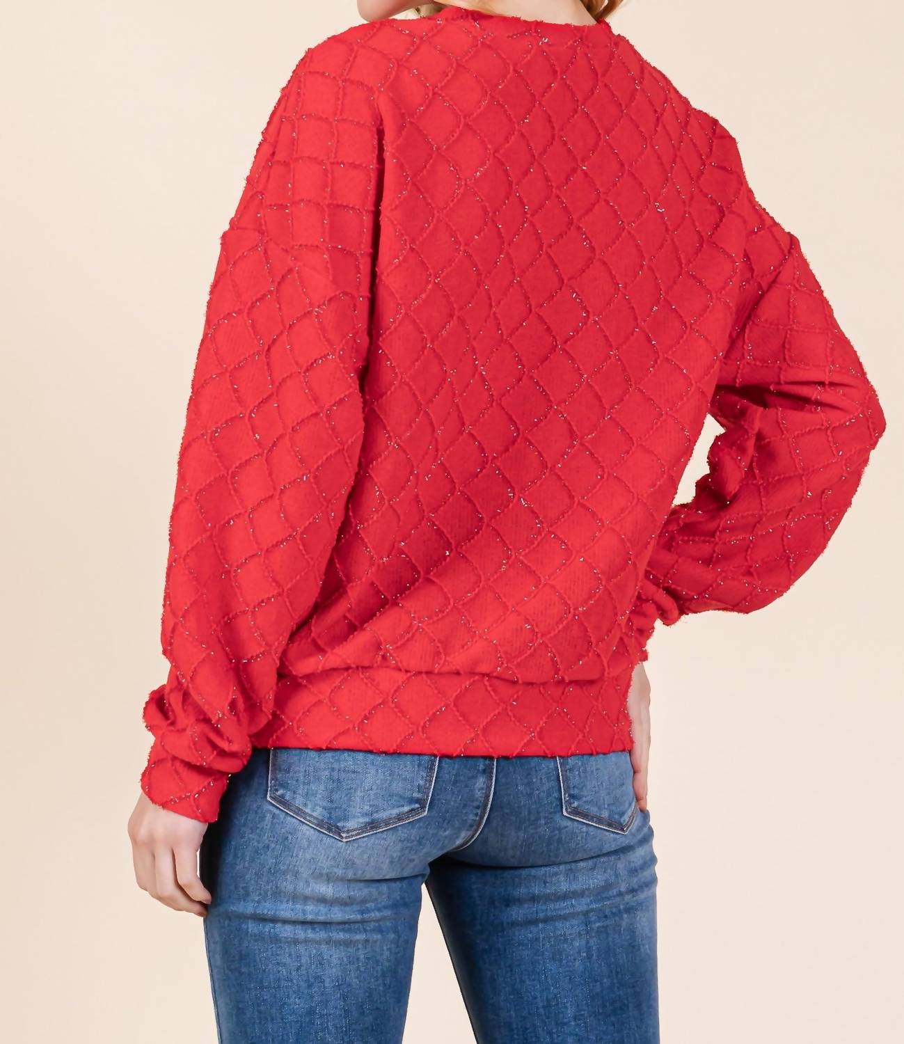 Bombom - DIAMOND PATTERNED SWEATER