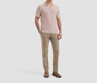 Bugatchi Uomo - Textured Stripe Johnny Collar Short-sleeve Sweater