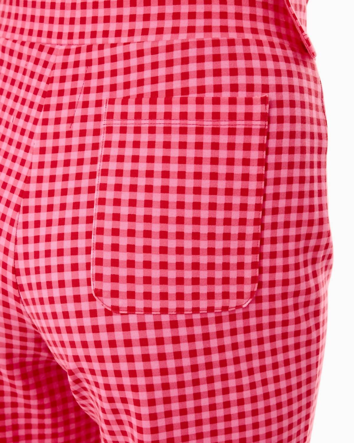 ADDISON BAY Ponte Waverly Pants in rose check - women's pants - alternate view