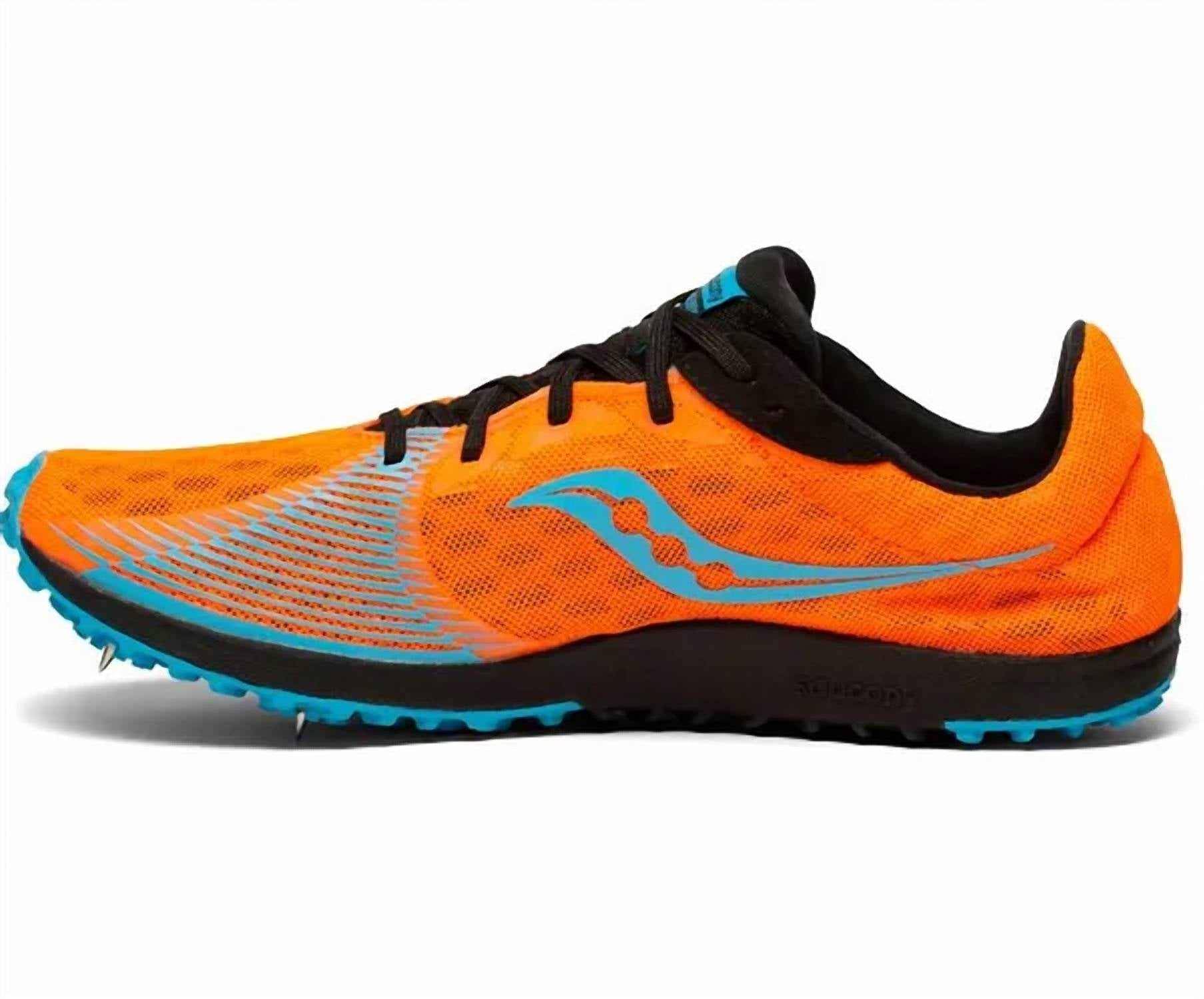 SAUCONY Women's Kilkenny Xc 9 Spike Shoe in vizi blue blaze orange - women's shoe - alternate view