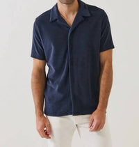 Patrick Assaraf - Beach Terry Camp Collar Shirt