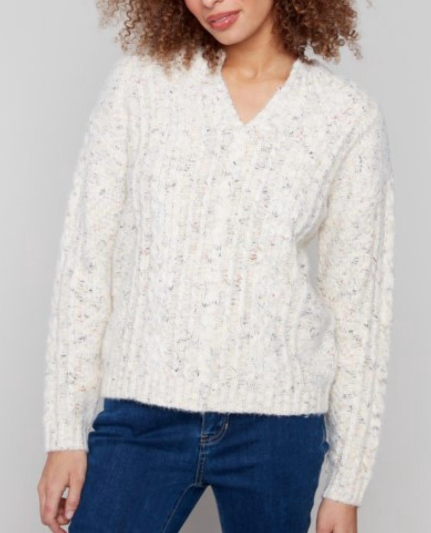 Charlie B - Notch Collar Sweater