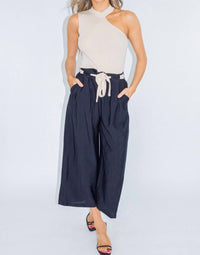 Lush - TIE BELT WIDE LEG PANTS